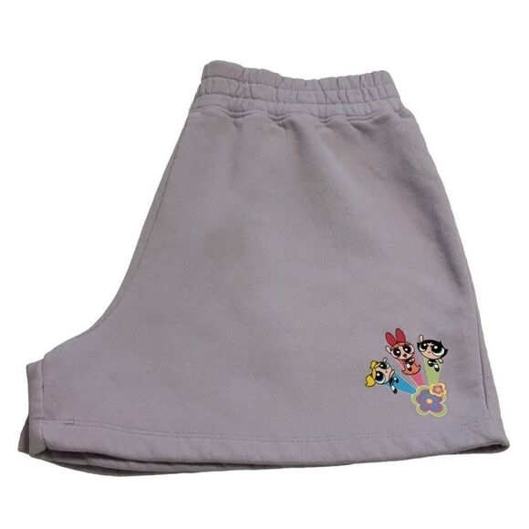 Cartoon Network Pants - Powepuff Girls Pull on Women’s Shorts! Lavender. Medium. Cartoon Network!